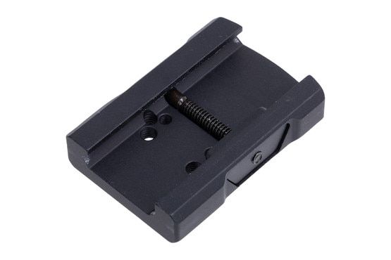 Warne Red Dot Low Profile Reflex Mount attaches to Picatinny and weaver-style rails.
